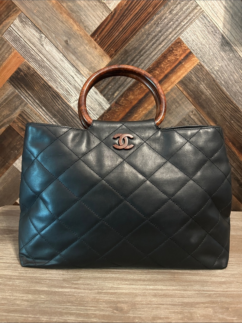 Vintage Chanel Quilted Tote Bag